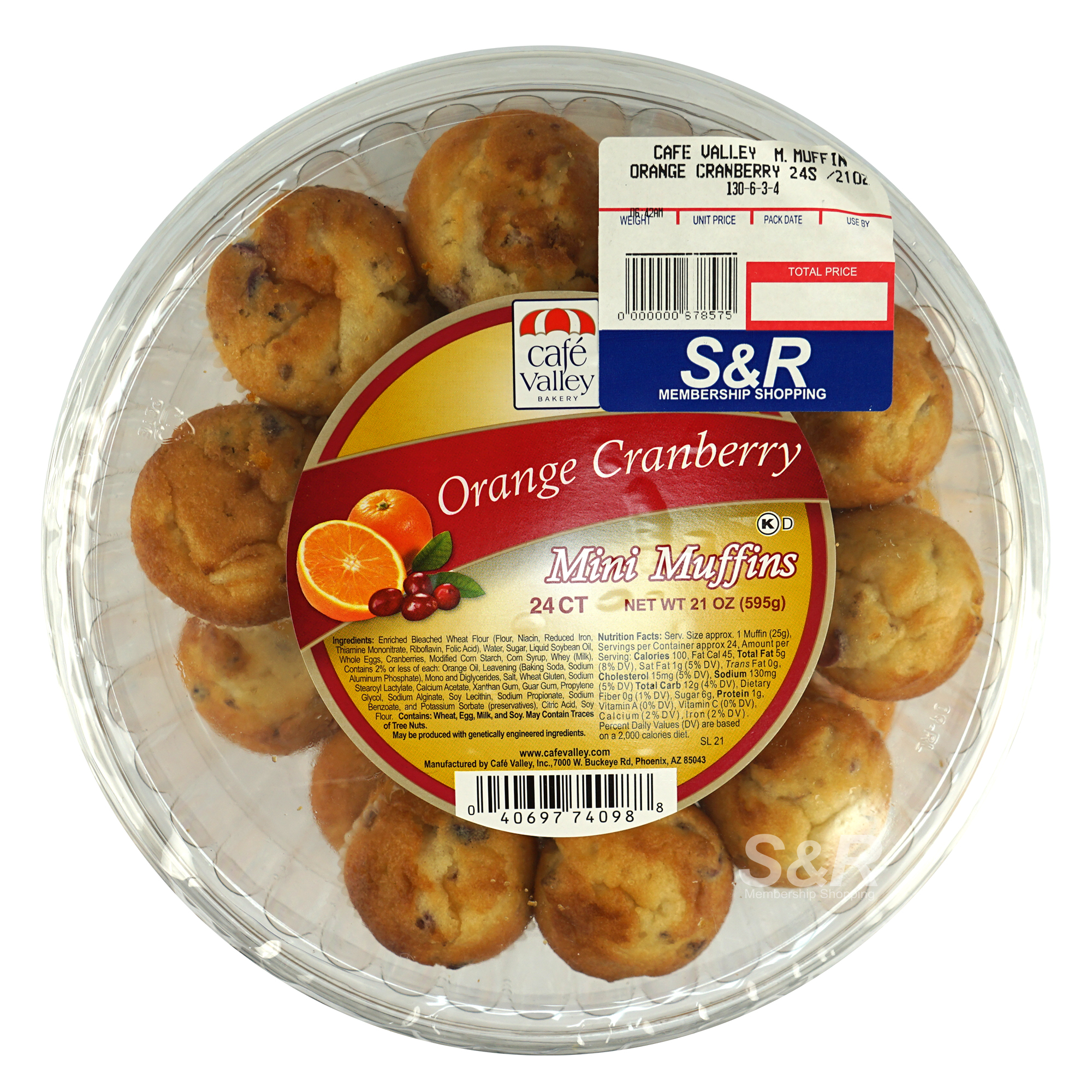 Cafe Valley Orange Cranberry Mini Muffins 24pcs Cafe Valley Orange Cranberry Mini Muffins 24pcs